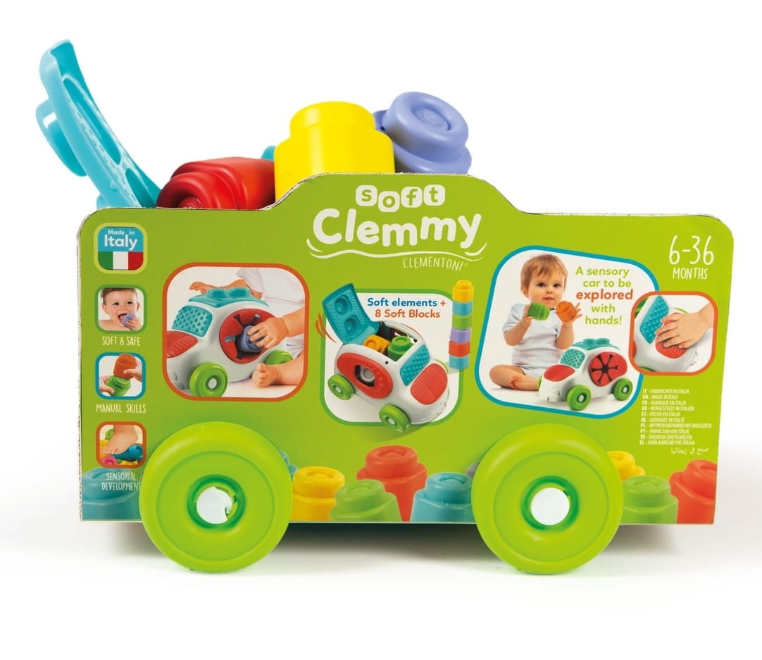CLEMENTONI SENSORYCZNE AUTKO CLEMMY Z KLOCKAMI 17315 - PIANKOWE I ...