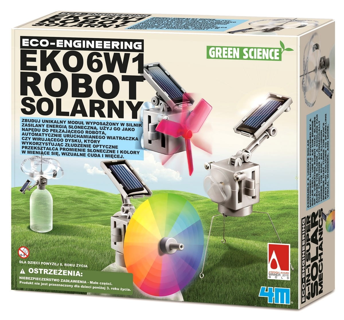 4M Robot Solaire Green Science – Jouet éducatif DIY 8 Ans Et Plus – Énergie Renouvelable Et Créativité