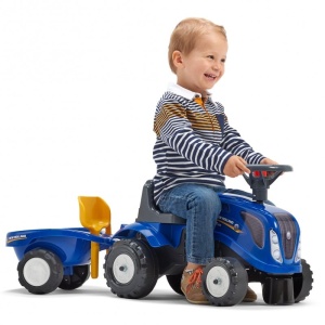 FALK BABY JEŹDZIK TRAKTOREK NEW HOLLAND Z PRZYCZEPKĄ OD 12 M-CY 280C