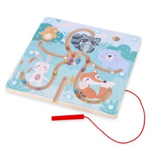 ADAM TOYS DREWNIANY LABIRYNT MAGNETYCZNY LAS N4012