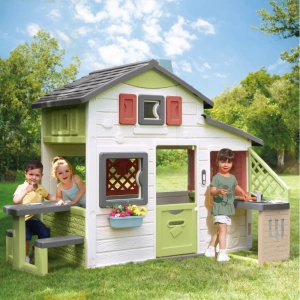 SMOBY LIFE DOMEK OGRODOWY DLA DZIECI NEO FRIENDS Z KUCHNIĄ STOLIKIEM +17 AKC. 810207