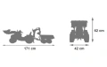 FALK TRAKTOR NA PEDAŁY Z PRZYCZEPĄ, ŁYŻKĄ I ŁADOWARKĄ RANCH TRAC CZERWONY 2051CN