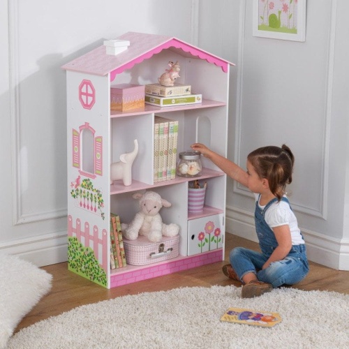 KIDKRAFT DOMEK DLA LALEK 2W1 REGALIK Z PÓŁKAMI 14604