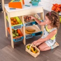 KIDKRAFT DREWNIANY SKLEP/STRAGAN Z INTERAKTYWNĄ KASĄ I MARKIZĄ 53017