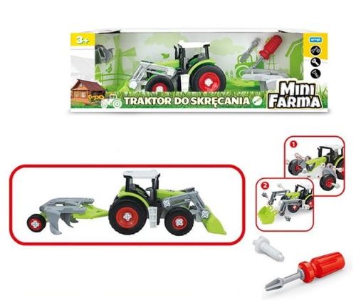 ARTYK MINI FARMA TRAKTOR Z PRZYCZEPĄ DO SKRĘCANIA 151125