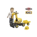 FALK JCB KOPARKA JEŹDZIK Z PRZYCZEPKA + KASKA 115A