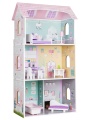 ECOTOYS DREWNIANY DOMEK DLA LALEK REZYDENCJA JAGODOWA 4121