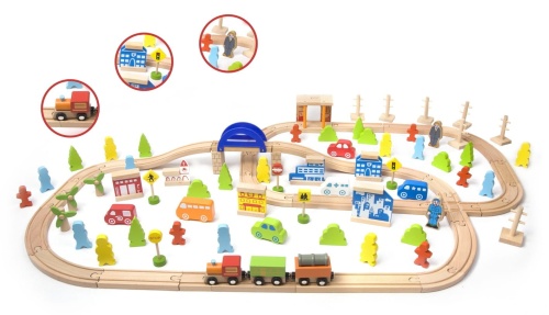 CLASSIC WORLD KOLEJKA DLA DZIECI DUŻY ZESTAW 110el. 4164