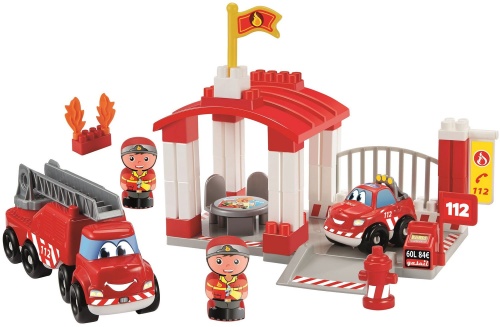 SMOBY ECOIFFIER ABRICK KLOCKI REMIZA STRAŻACKA 3014