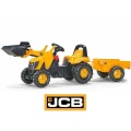 ROLLY TOYS TRAKTOR NA PEDAŁY JCB Z PRZYCZEPĄ I ŁYŻKĄ 023837