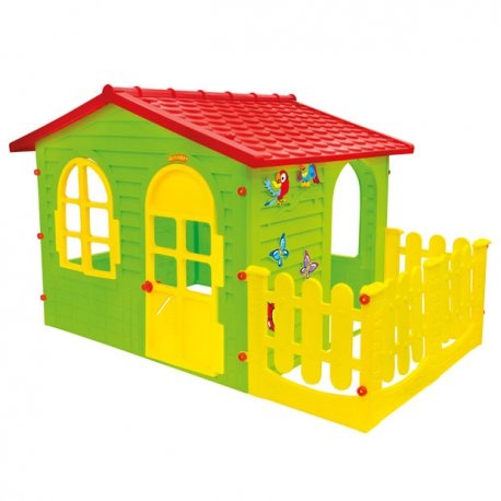 MOCHTOYS DOMEK OGRODOWY DLA DZIECI Z PŁOTKIEM/OGRÓDKIEM 10498