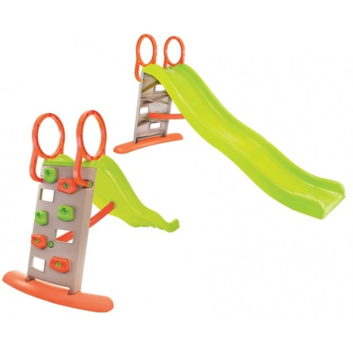 MOCHTOYS MEGA ZJEŹDŻLANIA OGRODOWA ZE ŚLIZGIEM WODNYM I ŚCIANĄ WSPINACZKOWĄ 11564