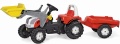 ROLLY TOYS TRAKTOR NA PEDAŁY Z ŁYŻKĄ I PRZYCZEPĄ KID STEYR 023936