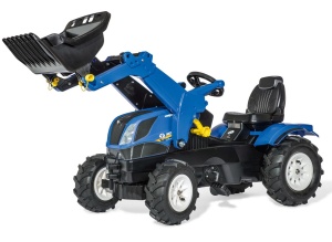 ROLLY TOYS TRAKTOR Z ŁYŻKĄ FARMTRAC NEW HOLLAND POMPOWANE KOŁA 3-8 LAT 611270