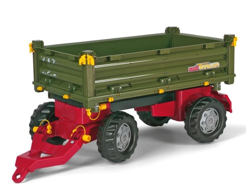 ROLLY TOYS PRZYCZEPA WYWROTKA DO TRAKTORA MULTI TRAILER DWUOSIOWA ZIELONA 125005