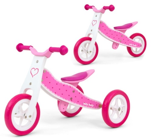 MILLY MALLY ROWEREK BIEGOWY 2w1 COOL HEARTS OD 18 M-CY