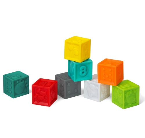 INFANTINO MIĘKKIE GUMOWE KLOCKI TEKSTUROWANE 206711