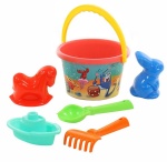 POLESIE ŚREDNIE WIADERKO Z AKCESORIAMI DO PIASKU PINK 3536