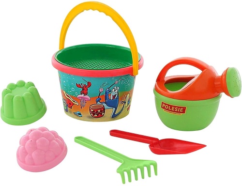 POLESIE ŚREDNIE WIADERKO Z AKCESORIAMI DO PIASKU PINK 0658