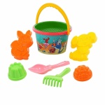 POLESIE ŚREDNIE WIADERKO Z AKCESORIAMI DO PIASKU PINK 0634