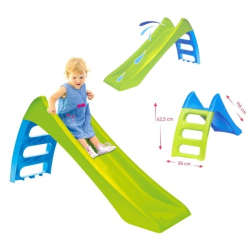 Zjeżdżalnia Ogrodowa  ze ślizgiem wodnym 116 cm Zielona Mochtoys