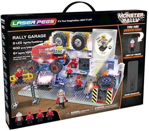 LASER PEGS ŚWIECĄCE KLOCKI RALLY GARAGE ALEJA SERWISOWA 600el. 18205