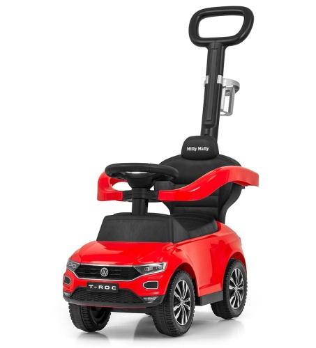 MILLY MALLY JEŹDZIK POJAZD Z RĄCZKĄ VOLKSWAGEN T-ROC CZERWONY