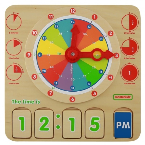 MASTERKIDZ TABLICA EDUKACYJNA NAUKA CZASU MK11145