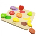 MASTERKIDZ DREWNIANA TABLICA SORTER KSZTAŁTÓW KOLOROWE OWOCE MK00620