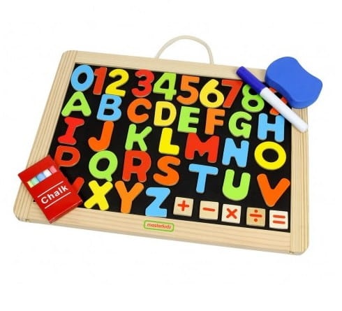 MASTERKIDZ DREWNIANA DWUSTRONNA TABLICA EDUKACYJNA MK00026
