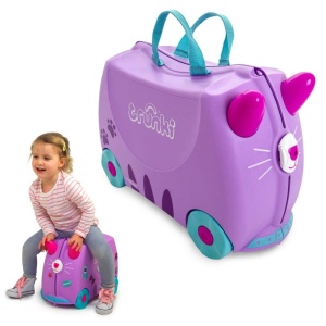 TRUNKI JEŻDŻĄCA WALIZECZKA - JEŹDZIK WALIZKA 2w1 KOTEK CASSIE + NAKLEJKI 0322