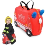 TRUNKI JEŻDŻĄCA WALIZECZKA - JEŹDZIK WALIZKA 2w1 WÓZ STRAŻACKI FRANK 0254