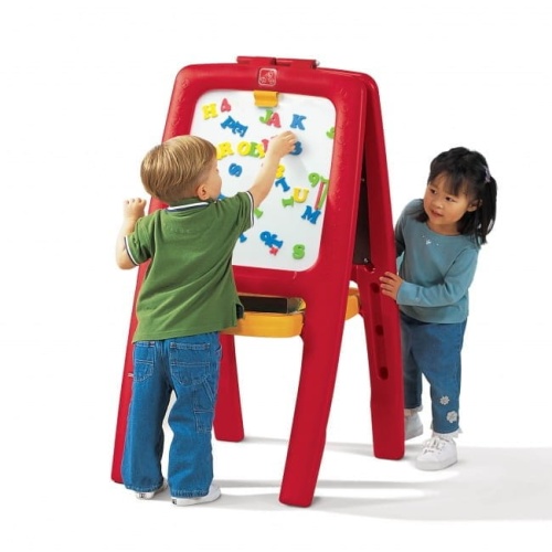 STEP2 DWUSTRONNA TABLICA MAGNETYCZNA Z LITERKAMI I KREDOWA 8852