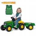 ROLLY TOYS TRAKTOR Z PRZYCZEPĄ KID JOHN DEERE 2-5 LAT 012190 + GRATIS KAMIZELKA