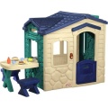 LITTLE TIKES DOMEK OGRODOWY Z PATIO I MAGICZNYM DZWONKIEM GRANATOWO-ZIELONY 174117