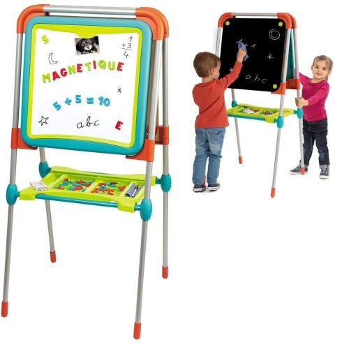 SMOBY DUŻA DWUSTRONNA TABLICA METALOWA ULTIMATE 2w1 Z AKCESORIAMI 410103