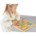 MASTERKIDZ DREWNIANA TABLICA EDUKACYJNA LABIRYNT FIGURY GEOMETRYCZNE MK00675