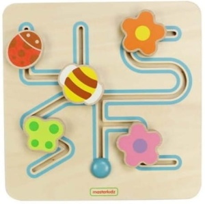 MASTERKIDZ DREWNIANA TABLICA EDUKACYJNA LABIRYNT OWADY MK00682