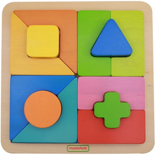 MASTERKIDZ TABLICA DREWNIANE PUZZLE GEOMETRYCZNE MK00606