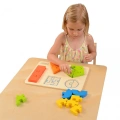 MASTERKIDZ DREWNIANE PUZZLE FIGURY GEOMETRYCZNE NAUKA KSZTAŁTÓW ME03737