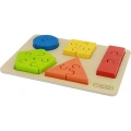 MASTERKIDZ DREWNIANE PUZZLE FIGURY GEOMETRYCZNE NAUKA KSZTAŁTÓW ME03737