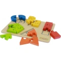 MASTERKIDZ DREWNIANE PUZZLE FIGURY GEOMETRYCZNE NAUKA KSZTAŁTÓW ME03737