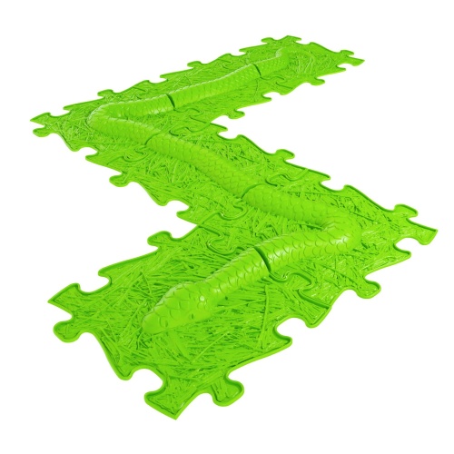 WOOPIE MATA SENSORYCZNA ORTOPEDYCZNA PUZZLE WĄŻ ZIELONY 6EL. 41458