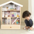CLASSIC WORLD DREWNIANY DOMEK DLA LALEK + 2 FIGURKI CW50552