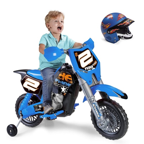 FEBER MOTOCYKL NA AKUMULATOR 6V RIDER CROSS + KASK 12224