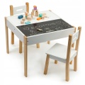 ECOTOYS MEBLE DLA DZIECI ZESTAW STOLIK + 2 KRZESEŁKA