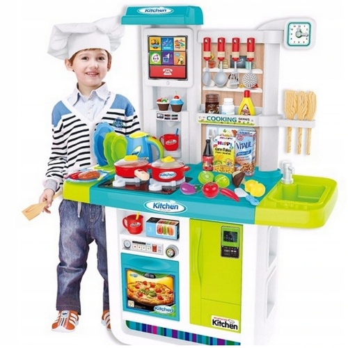 KUCHNIA DO ZABAWY MY LITTLE CHEF OBIEG WODY ŚWIATŁO DŹWIĘK NIEBIESKA