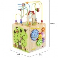 VIGA DREWNIANE CENTRUM EDUKACYJNE 5w1 KOSTKA ACTIVITY BOX 44591
