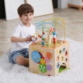 VIGA DREWNIANE CENTRUM EDUKACYJNE 5w1 KOSTKA ACTIVITY BOX 44591