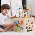 VIGA DREWNIANE CENTRUM EDUKACYJNE 5w1 KOSTKA ACTIVITY BOX 44591